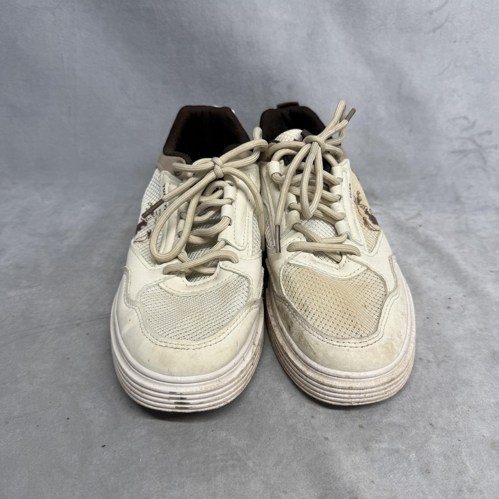 Yuan Pai Shoes Mens Size 6.5 Beige Brown Social Man Casual Low Top Sneakers‎ - Picture 2 of 15